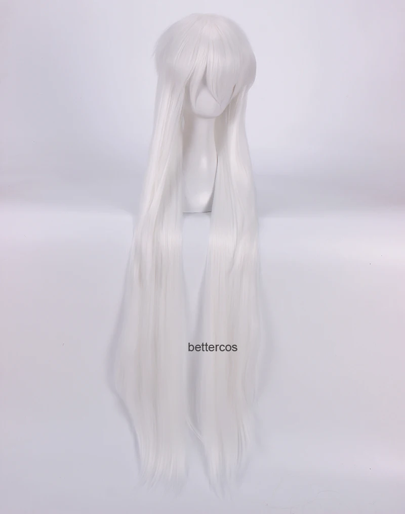 Inuyasha Sesshoumaru Косплей парики 100 см длинные белые стильные термостойкие синтетические волосы парик+ парик колпачок