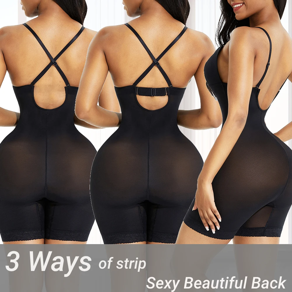 Body Shaper сексуальный глубокий V образный вырез открытая спина боди ремень с u