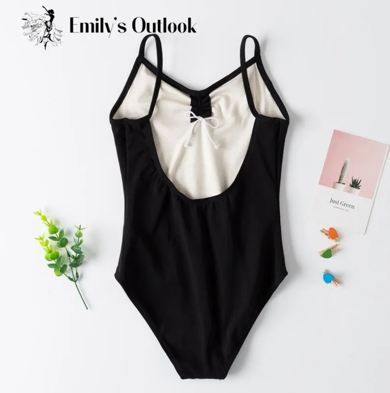 Girls' Camisole Leotard With Straps Gymnastic Ballet Dance Tutu Dress Leotard Skirt Low Back Cotton Basic Dance Wear