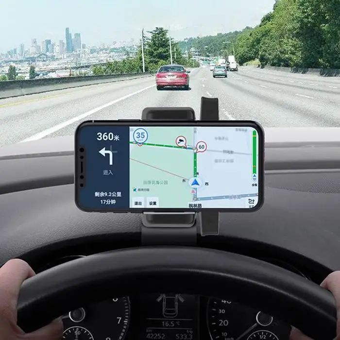 360 Вращение приборной панели автомобиля держатель Клип тип подставка для мобильного телефона черный, синий