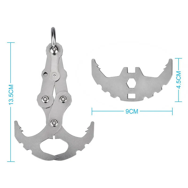 Skup Pazury składane ze stali nierdzewnej wielofunkcyjny Survival hak grawitacyjny pole na zewnątrz wspinaczka narzędzie zestawy podróżne alpinizm pazur