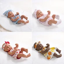 

16 inch All Silicone Lifelike Real Bebe Reborn Dolls Cute Dolls For Child Girl Best Reborn Baby Gift Soft Dark Skin Baby dolls