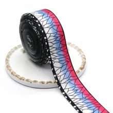  10 Yards Kimetsu No Yaiba Japanese Cartoon Printed Grosgrain Ribbons 25MM For Hair Bows DIY Handmade Gift Materials Y2020092901 