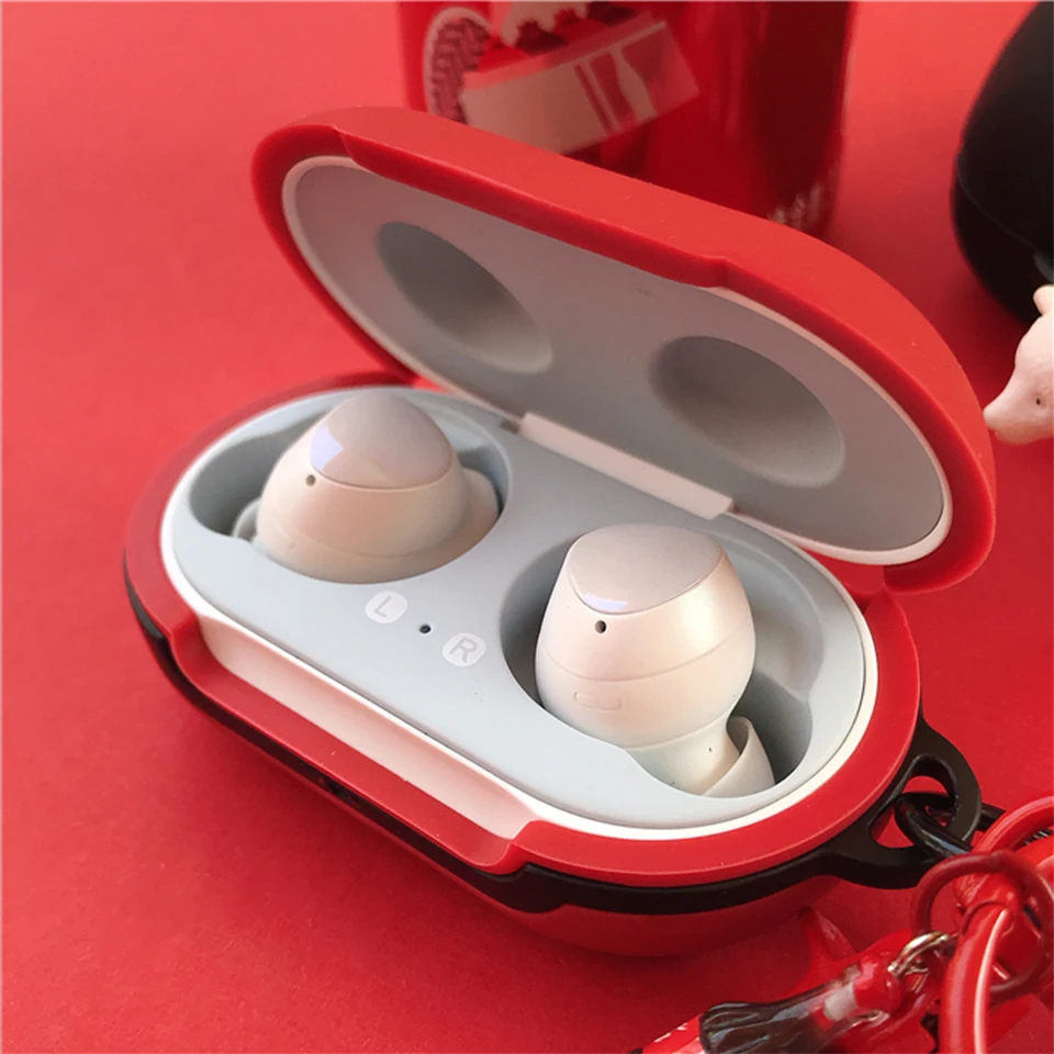 Милый силиконовый чехол для samsung Galaxy Buds чехол Bluetooth гарнитура зарядка коробка крышка беспроводные наушники кожа брелок Декор