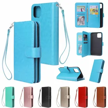 

30pcs/lot Multi functional 9 card Photo Frame Wallet PU Leather +TPU Case for iphone 11 11Pro 11Pro Max XR XS XS MAX X 8 8PLUS