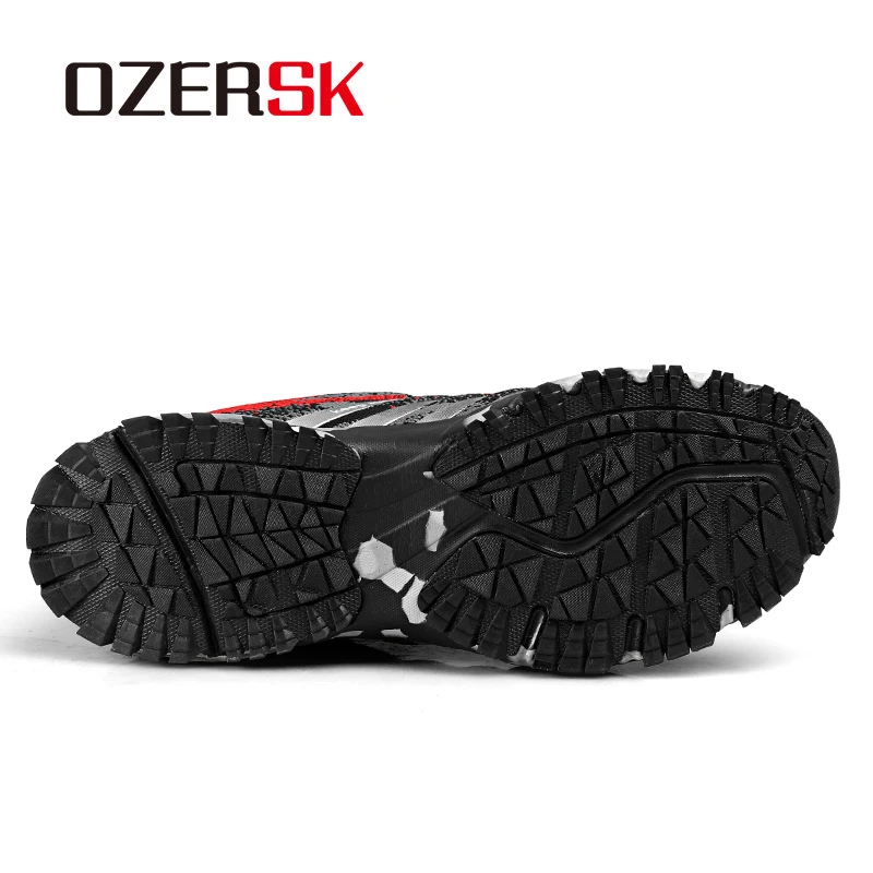 OZERSK/; Лидер продаж; Мужская Роскошная Брендовая обувь Flyknit; Модная Повседневная Удобная дышащая обувь; прогулочная обувь на шнуровке