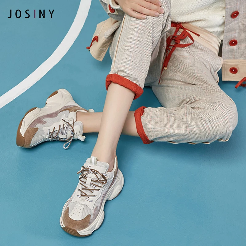 JOSINY 2020 всесезонные женские кроссовки на массивной платформе модная женская