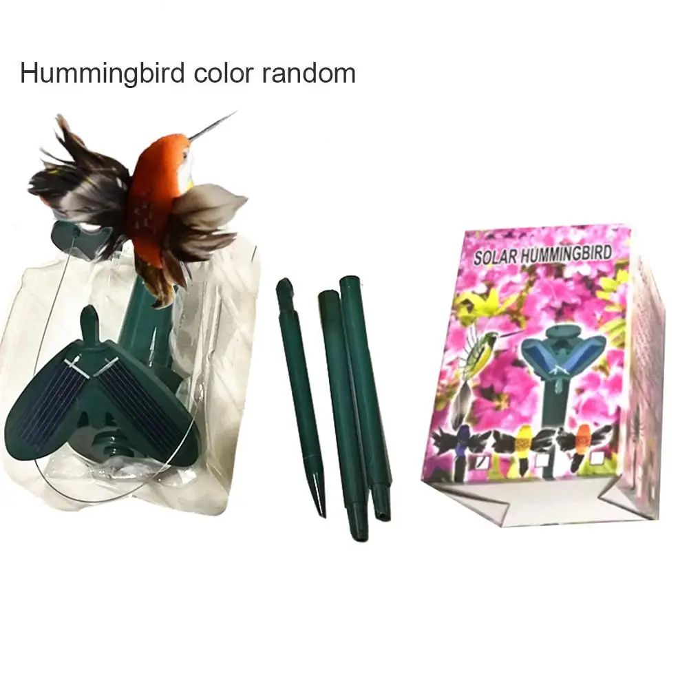 

Solar Simulated Hummingbird Bird Toy Garden Decoration Environmentally Energy Dual Power Supply Mode of Panel and AAA Battery