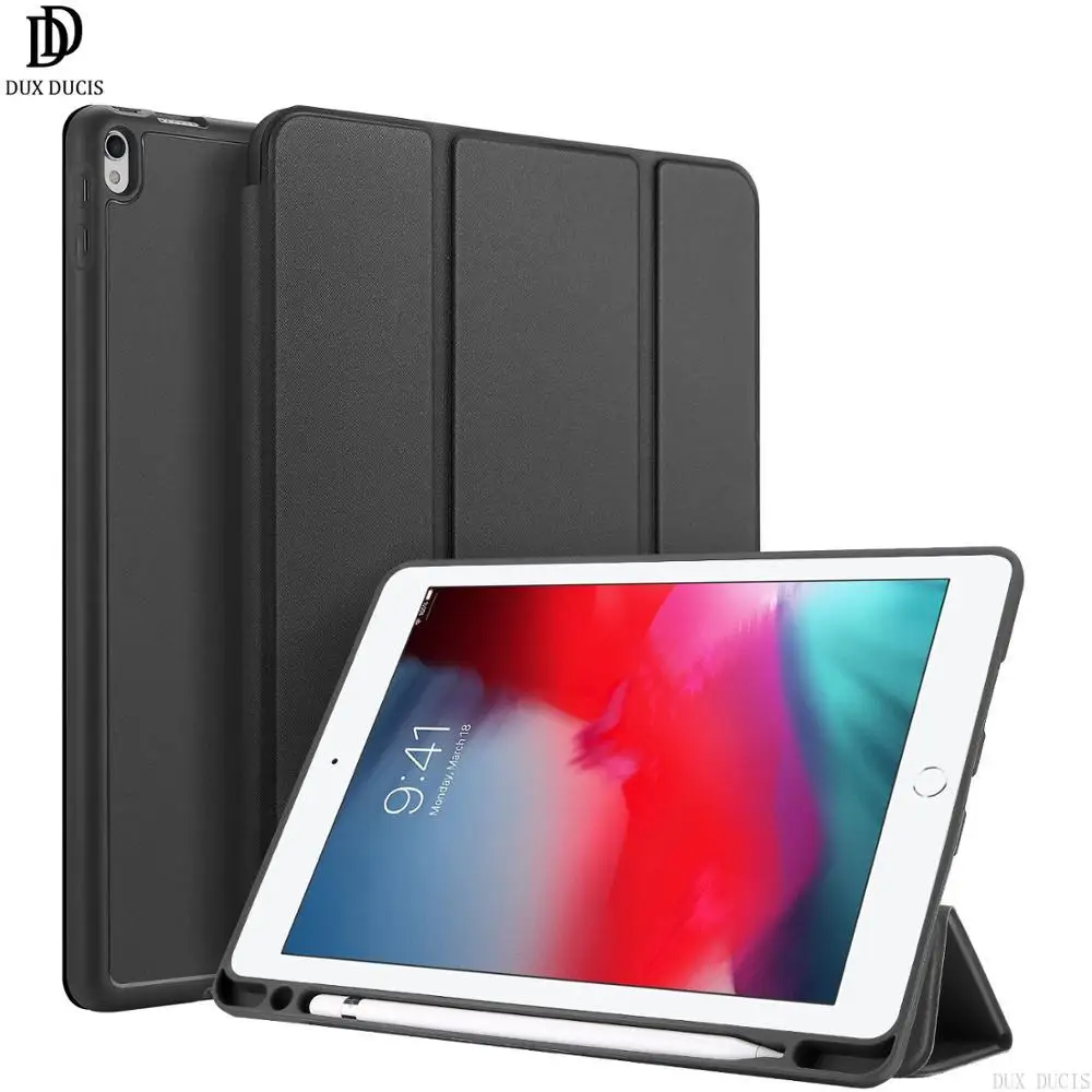 

Flip Case For Apple iPad Air 2019 & iPad Pro 10.5" PU Leather Stand Auto Sleep/Wake Cover Tablet Case With Penscil Holder Slot