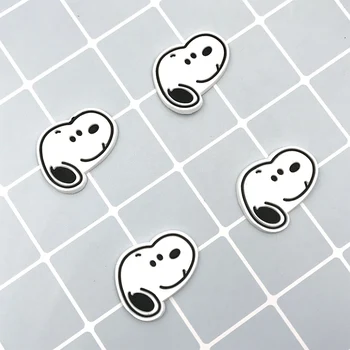 

20Pcs/lot Cartoon Dog Silicone Flatback Cabochon Kawaii Characters Fit Phone Decoration Craft DIY Hair Bows Accessories 25*39mm