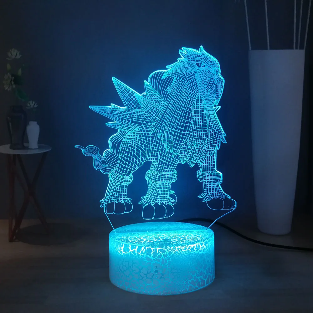Мультфильм Аниме Настольная лампа с милой Pokemon изображения светодиодный ночной