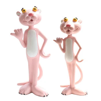 

Cartoon Pink Panther Sculpture Resin Crafts Minaiture Figurines Home Decoration Accessories Modern Kids Toys Birthday Gifts