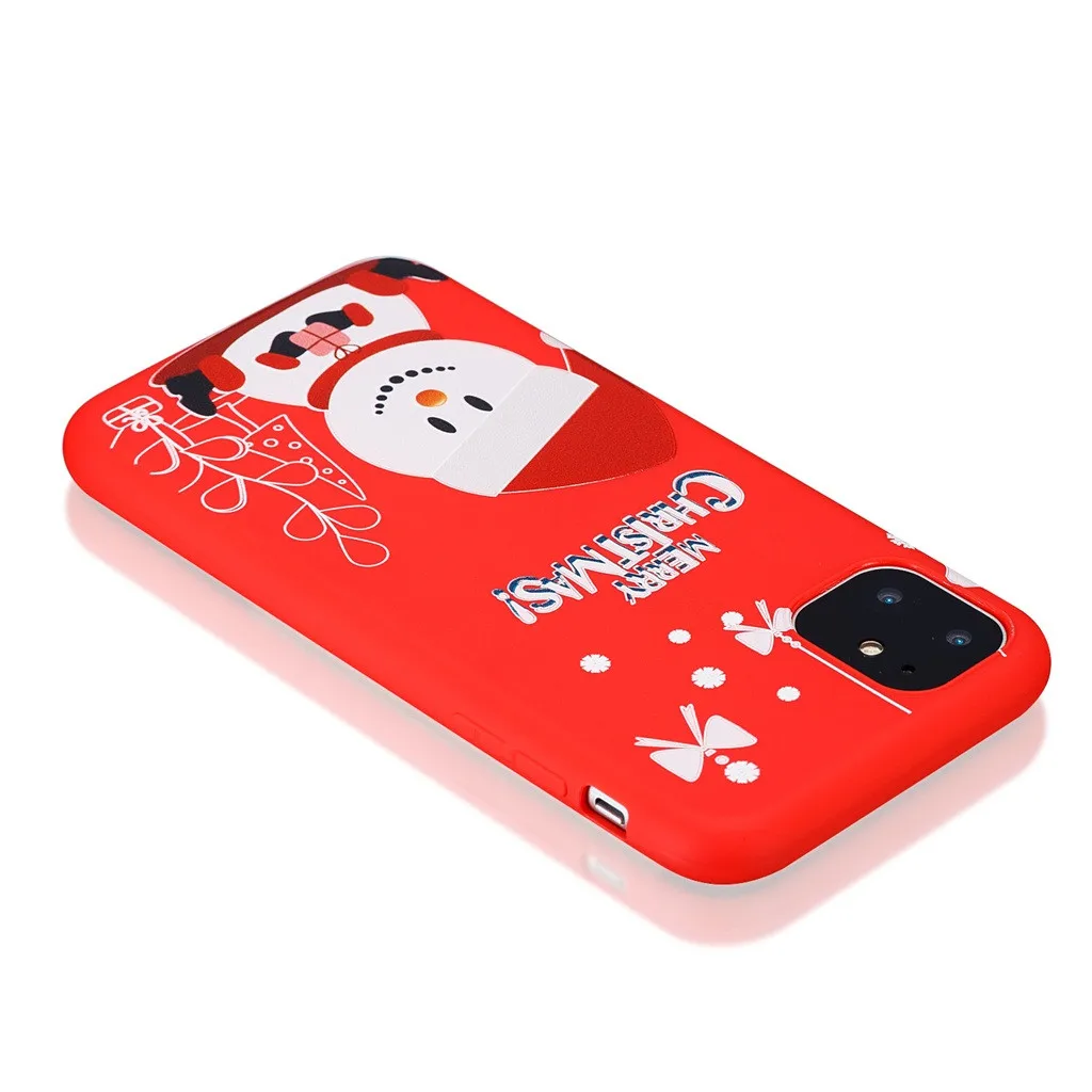 Рождественский чехол для iPhone 11 Pro, чехол для iPhone 11 Pro Max, чехол со снежинками, новогодний защитный чехол, 19 октября