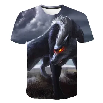 

New Arrival Summer 2020, Animal Wolf 3D Print Mens T Shirt Fashion Casual Clothing Round Neck Short Sleeve Top Best Sellingshirt