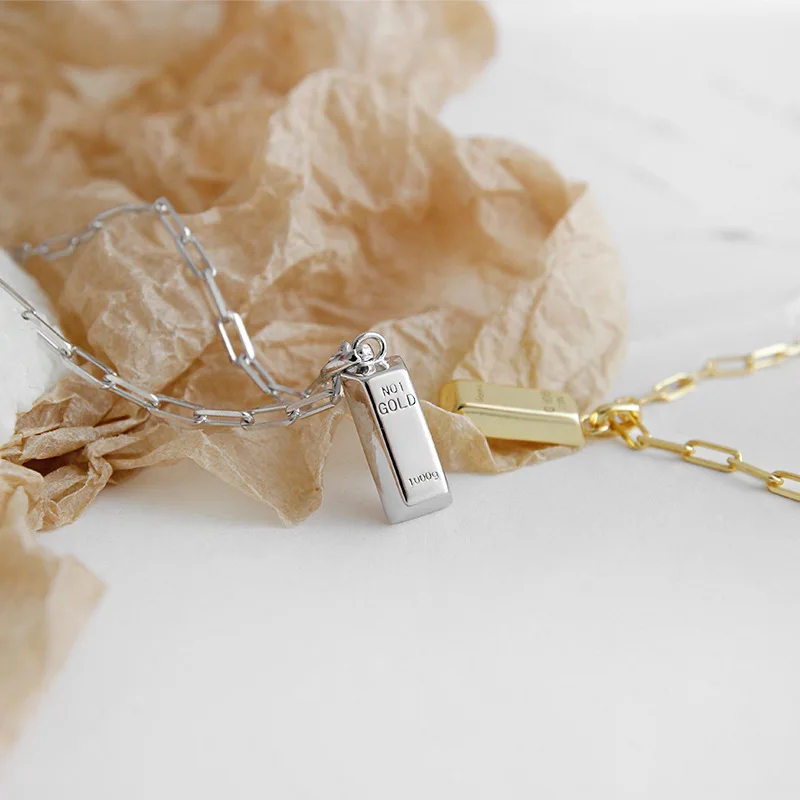 S'STEEL, 925 пробы, серебряные подвески, ожерелья, золотые, Cadenas De Plata Mujer, свадебные подарки для гостей, ювелирные изделия для женщин