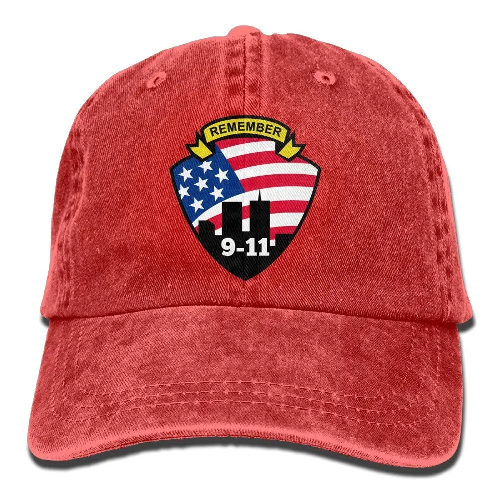 Remember 911, ВИНТАЖНАЯ ДЖИНСОВАЯ бейсболка, Кепка Дальнобойщика для мужчин и женщин, красная