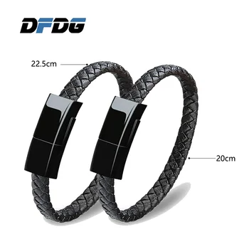 

Couple Travel Fast USB Bracelet Charger Cable Digital Portable Leather for IPhone 7 6s for Huawei Samsung Xiaomi Phone Charger