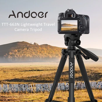 

Andoer TTT-663N Camera Tripod for Photography Video Shooting phone Tripods DSLR SLR Camcorder Travel Lightweight Ttrepied