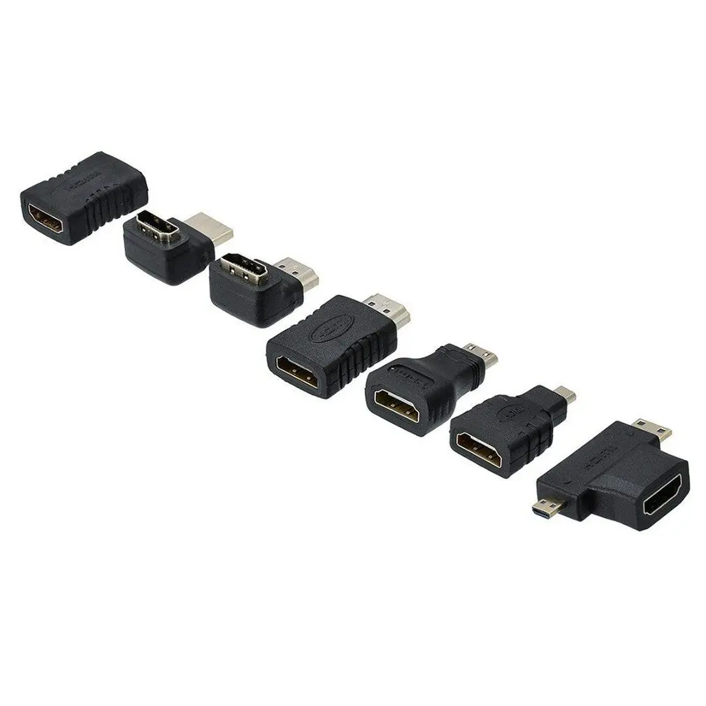 7 шт. 2 в 1 HDMI адаптер Комплект Высокое качество HDMI мини микро адаптер удлинитель Конвертер Разъем наборы для HDTV