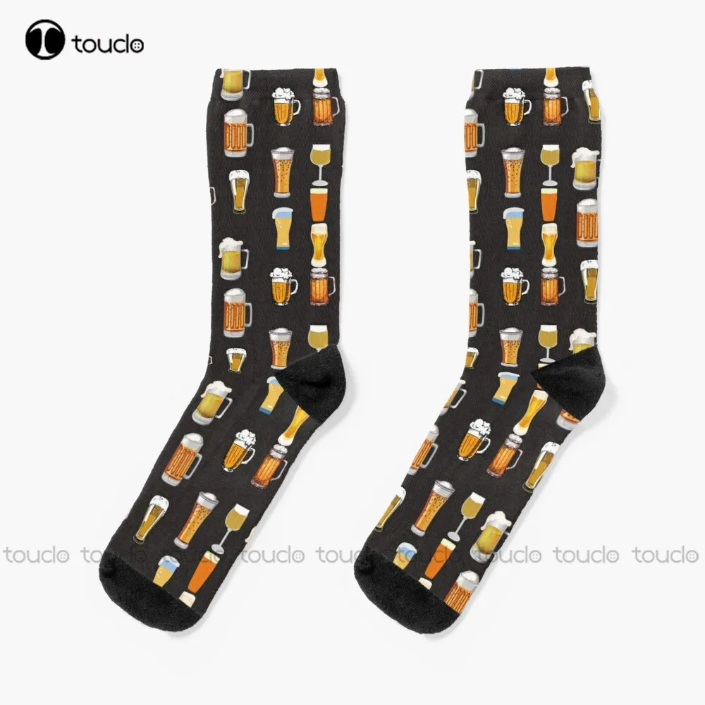 

Beer Socks Beer Craft Beer Drinking Fun Beer Socks White Socks Women Personalized Custom Unisex Adult Teen Youth Socks
