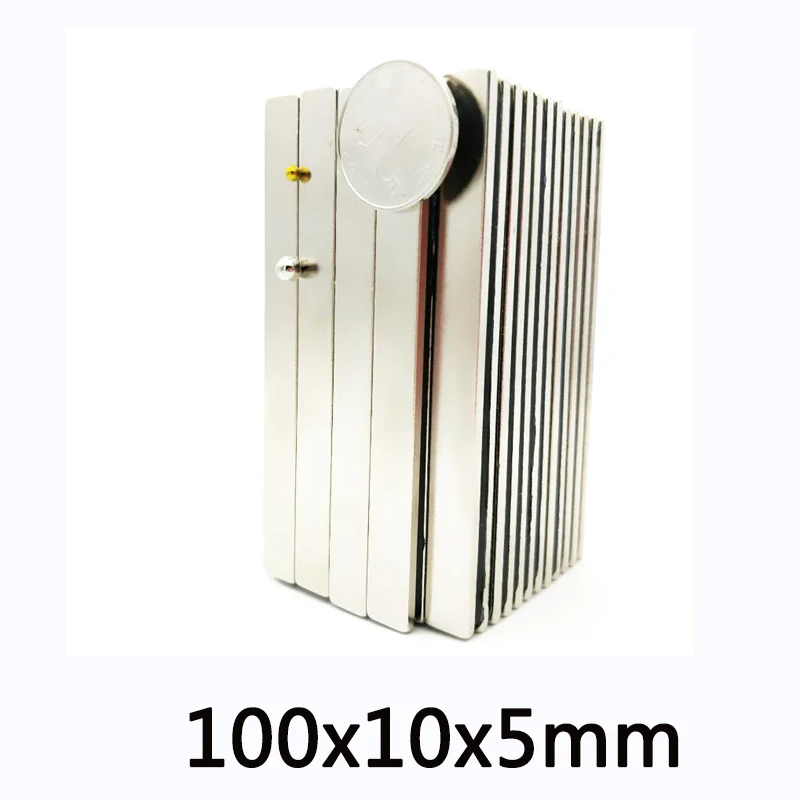 

1/2/5/10/20/30PCS 100X10X5MM Powerful Magnets N35 Neodymium Magnet Permanent NdFeB Magnets Big Sheet Magnet 100*10*5MM