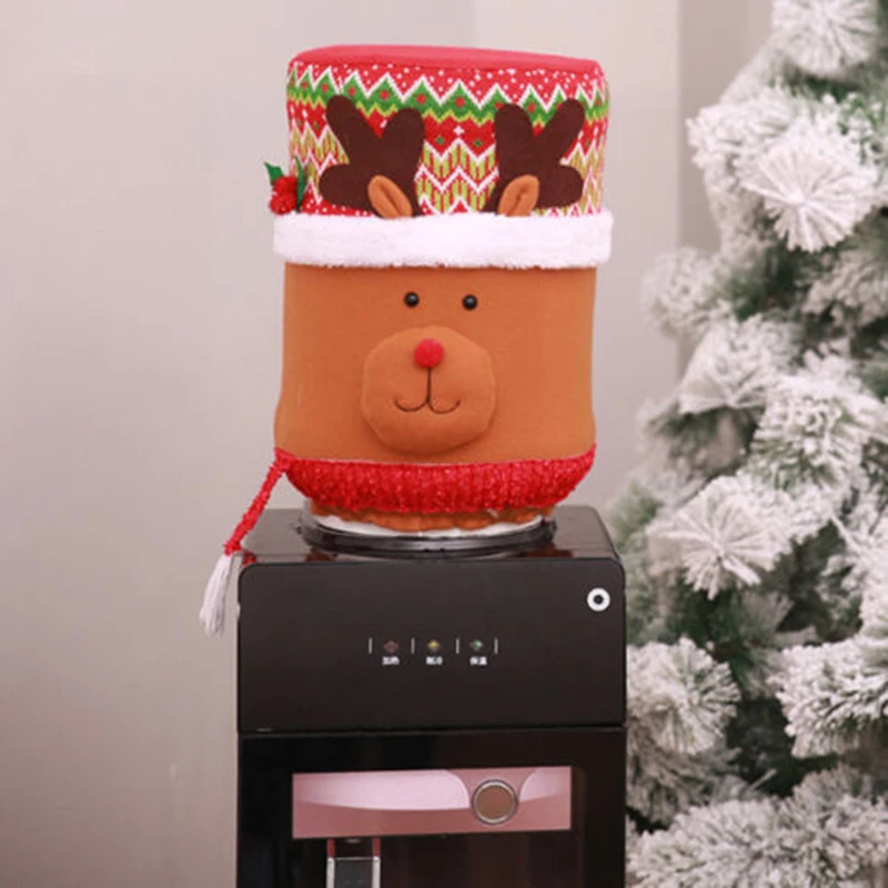 1pc Cute Water Cooler Cover Christmas Water Dispenser Bucket Xmas Decoration