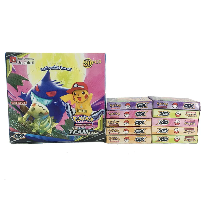 Takara Tomy PTCG Pokemon Cards GX EX MEGA Flash Card Меч Щит Солнце Луна карта Коллекционная Рождественский подарок детская игрушка - Цвет: 330pcs10BOX