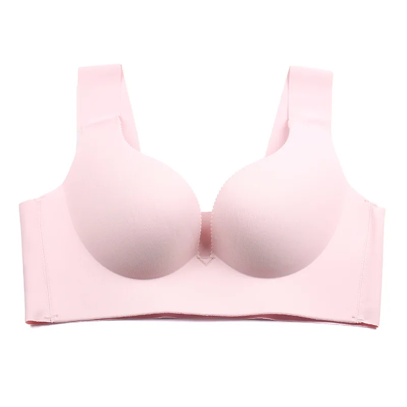 Прозрачный Light And Comfortable Seamless Vest Sports Bra Baby Cotton One Piece No Steel Ring Yoga Sleeping Underwear Lady - Цвет: Прозрачный