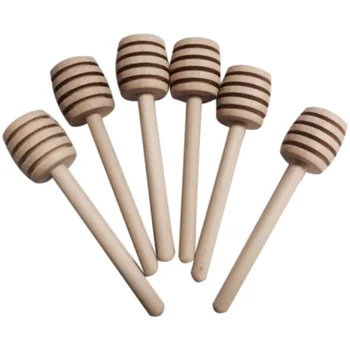

70Pcs/Lot Mini Wooden Honey Stick Wood Honey Spoon Stick Honey Dipper Honey Stirring Bar Party Supply