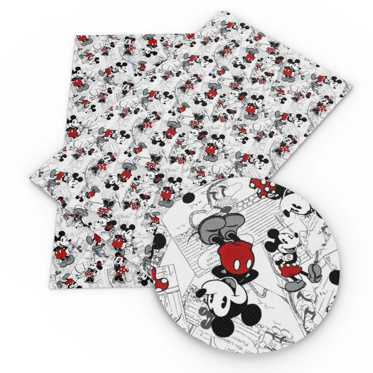 20*34cm Cartoon PU Systhetic Leather Fabric Sheets DIY Handmade Craft Hair Bows