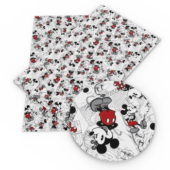

20*34cm Cartoon Character Faux Leather Sheet Synthetic Leather Hair Bow Fabric for Patchwork DIY Handmade Materials,1Yc9137