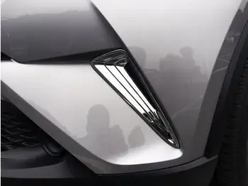 

ABS Chrome Front Fog Light Air Vent Cover Trims 2PC For Toyota C-HR C HR 2016 2017 car accessories