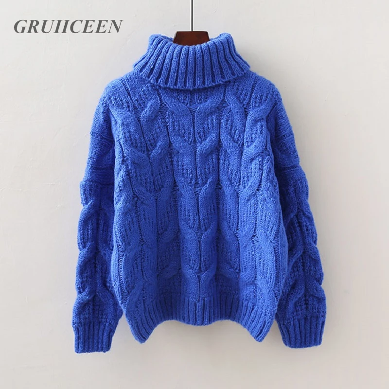 GRUIICEEN, женский свитер с высоким воротом, Осень-зима, Pull Jumpers, Европейский Повседневный твист, теплые свитера для женщин, GY2019921