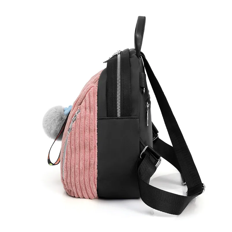 Новая качественная Роскошная лента пушистый шар оболочка Вельветовая многофункциональная сумка модный женский рюкзак для отдыха, путешествия женский рюкзак