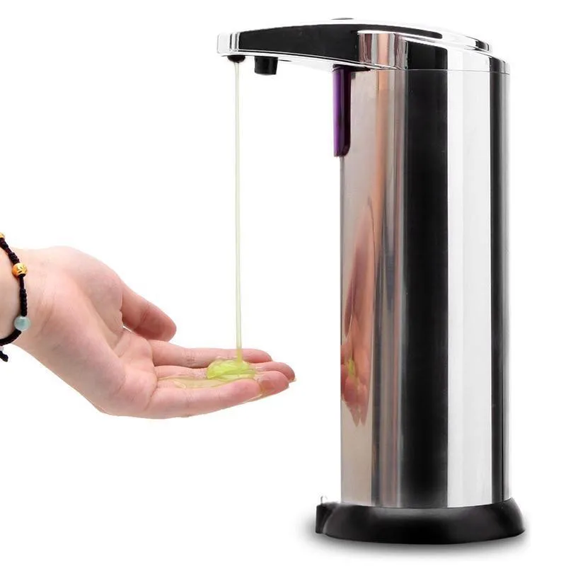 

2019 Hot New Stainless Steel Liquid Storage Holder IR Sensor Touchless Automatic Liquid Soap Dispenser Kitchen Bathroom Tool P15