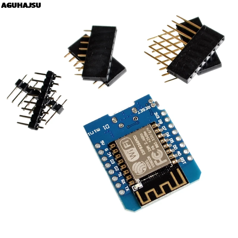 D1 Mini ESP8266 ESP-12 ESP-12F CH340G CH340 V2 USB WeMos WIFI Development Board NodeMCU Lua IOT 3.3V With Pins | Электронные