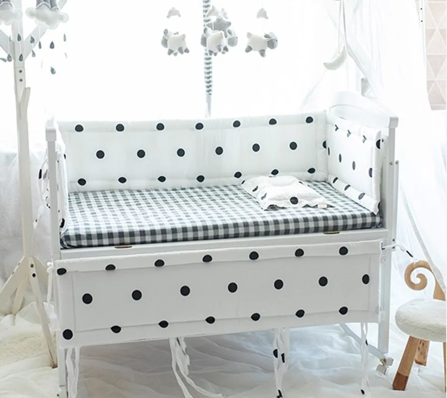 

6 шт., наволочка из набор постельных принадлежностей для детской кроватки хлопка для детской кроватки, детское постельное белье