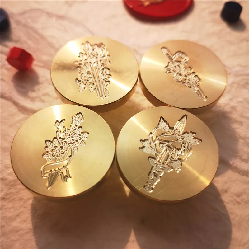 Floral sword Wax seal stamp / Wax seal Stamp kit /Sealing Stamp/wedding wax stamp