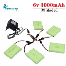 6v 3000mAh аккумулятор и зарядное устройство для радиоуправляемых автомобилей Роботы танки пистолетные лодки 6v NiMH Аккумулятор Aa 2400mah 6v перезаряжаемый аккумулятор