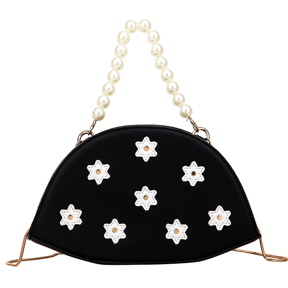 

Golden Stars Women Crossbody Faux Leather Shoulder Bag Brief Ladies Pearl Belt Streetstyle Bags PU Handbags