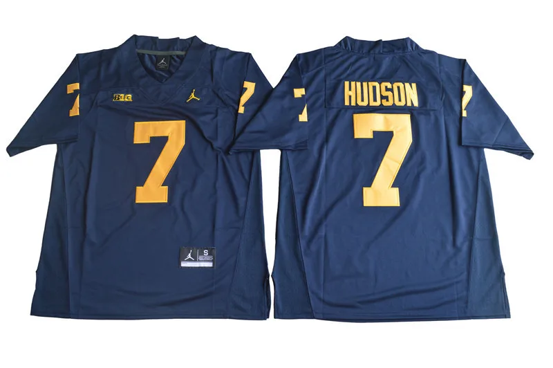 2 Мужские трикотажные изделия Michigan Wolverines Khaleke Hudson 7 college - Цвет: 2