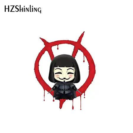 Усадка Dinks Акриловые Броши V для Vendetta мультфильм смолы эпоксидные булавки одежды