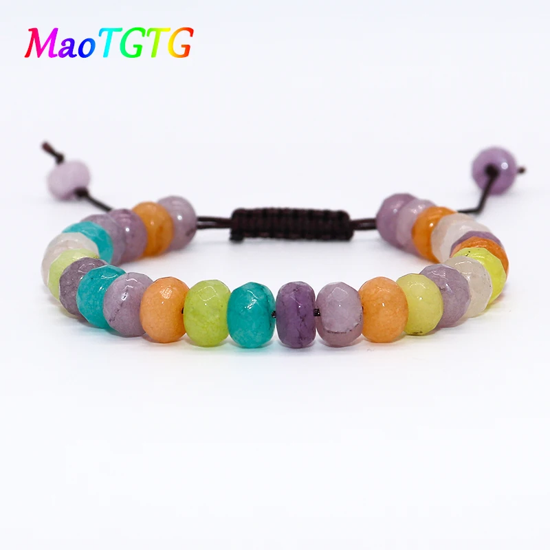 

Trendy Adjustable Agates Beads Bracelets For Women Men Stylish Simple Handmade Couple Bracelets Jewelry Gift