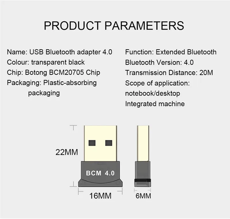 Беспроводной USB Bluetooth 4,0 адаптер передатчик музыкальный приемник Мини BT4.0 ключ аудио/ps4 адаптер для компьютера ПК ноутбук планшет