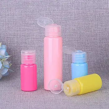 

20Pcs 10ML Travel Bottles Flip-cover Storage Bottles Cosmetic Lotion Dispensing Bottles (Blue Green Cyan Yellow 5 Each)
