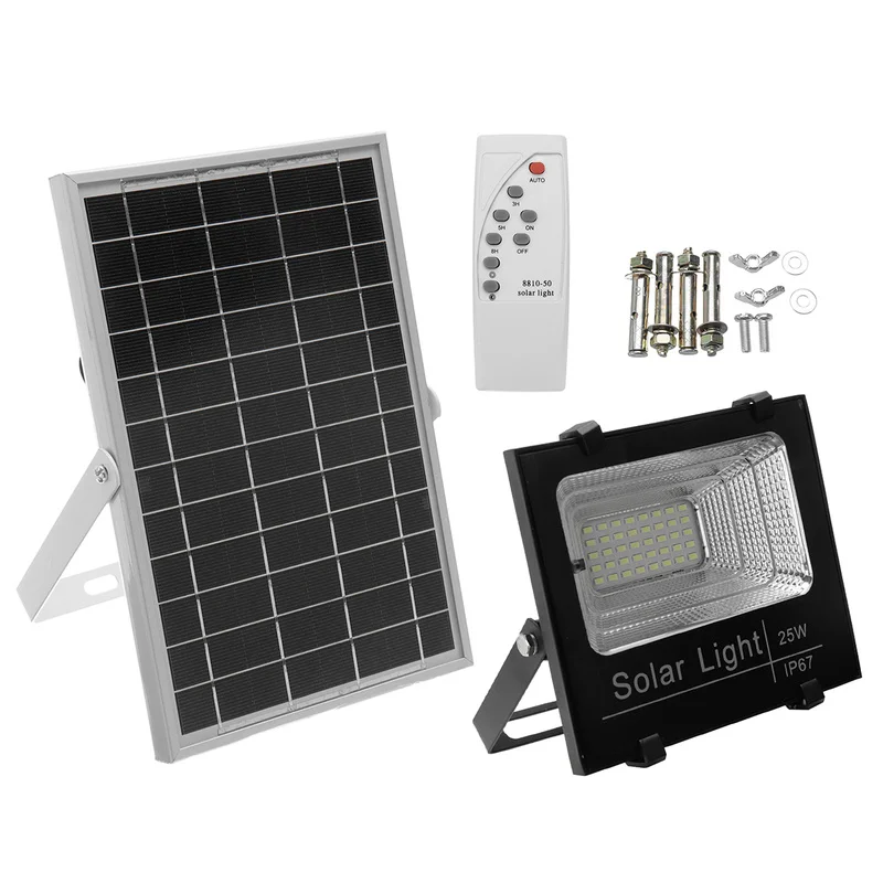 25W 40LED Solar Powered Sensor LED Flood Light Security Spotlight Solar Floodlight with Remote Control Waterproof