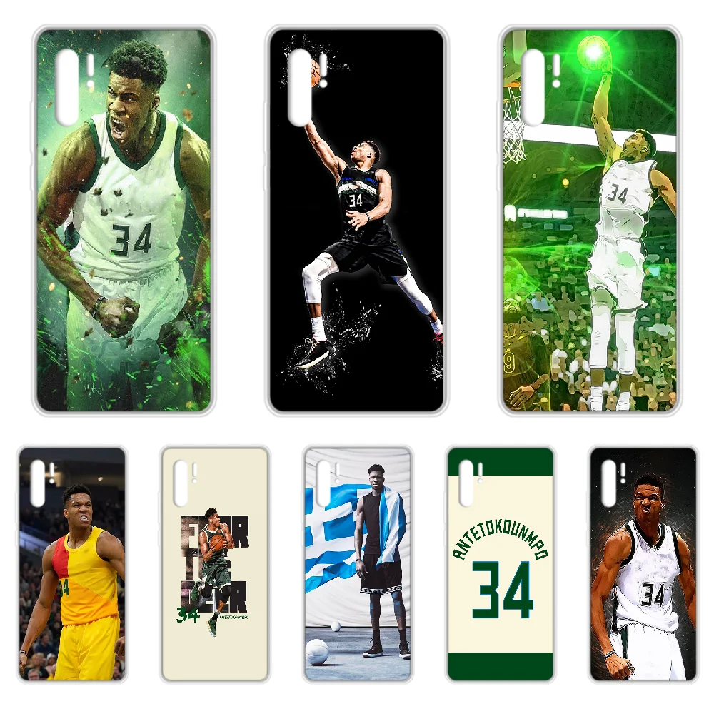 Баскетбол Antetokounmpo чехол для телефона HUAWEI p 8 9 10 20 30 40 P pro Smart 2017 2019 Z lite прозрачный Etui