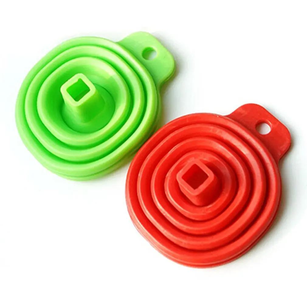 Портативный размер силиконовые складывающиеся воронки Складная стильная Воронка бункер кухня инструменты для приготовления пищи Аксессуары Гаджеты