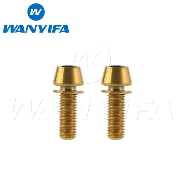 M6X18 gold M6x18 20 мм Титан/Ti болты с шайбой для велосипеда велосипедные дисковые тормозные детали - Цвет: M6X18 gold
