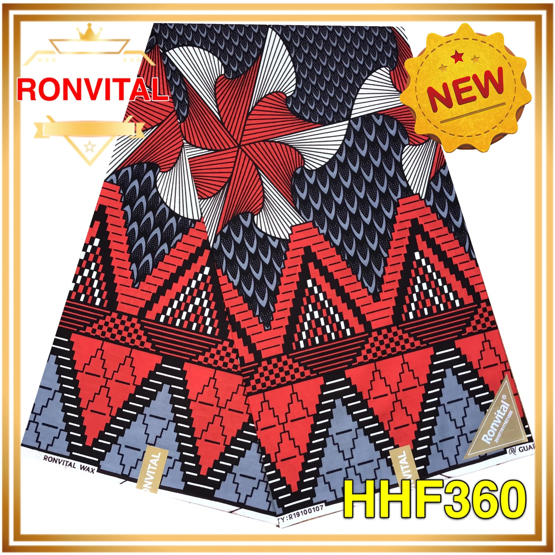 Ткань RONVITAL, восковая Ткань, хлопок, сделай сам, материал Анкара, Ткань 6 ярдов/шт,, Женская ткань